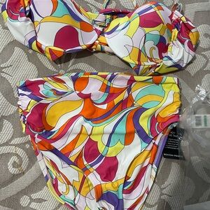 2 piece bathing suit - multicolored